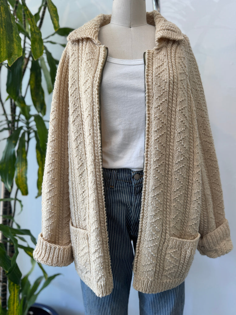 Vintage wool zip up outerwear