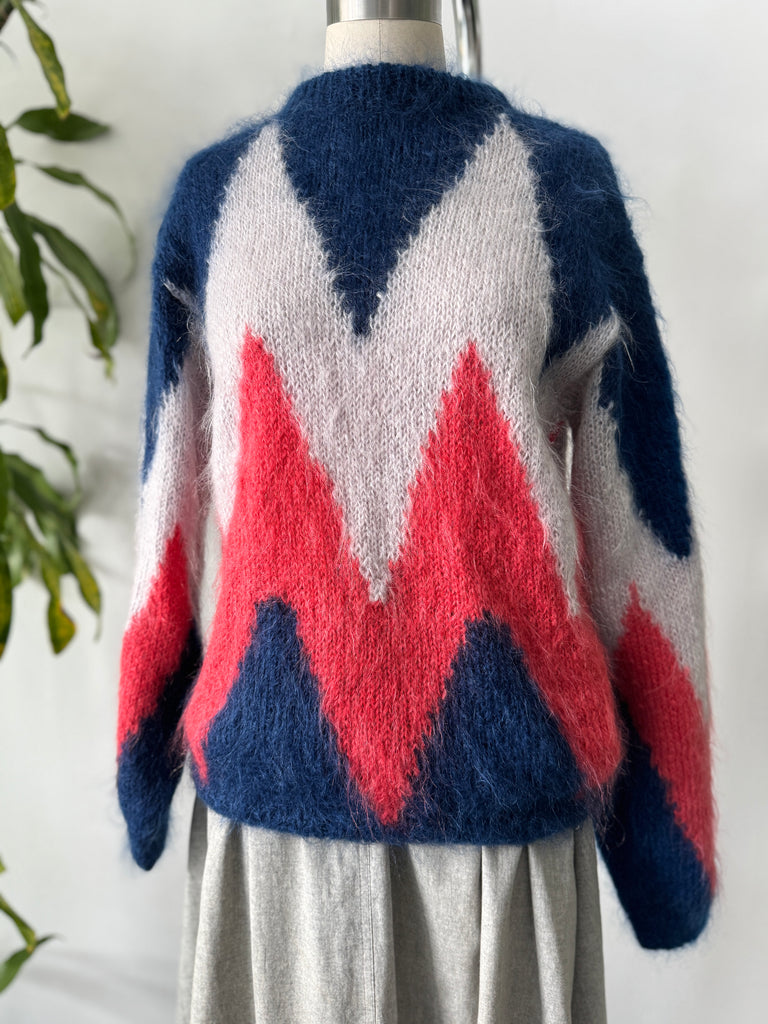 Vintage handmade mohair sweater