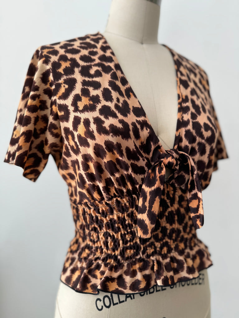 Vintage 1970’s animal print nylon top