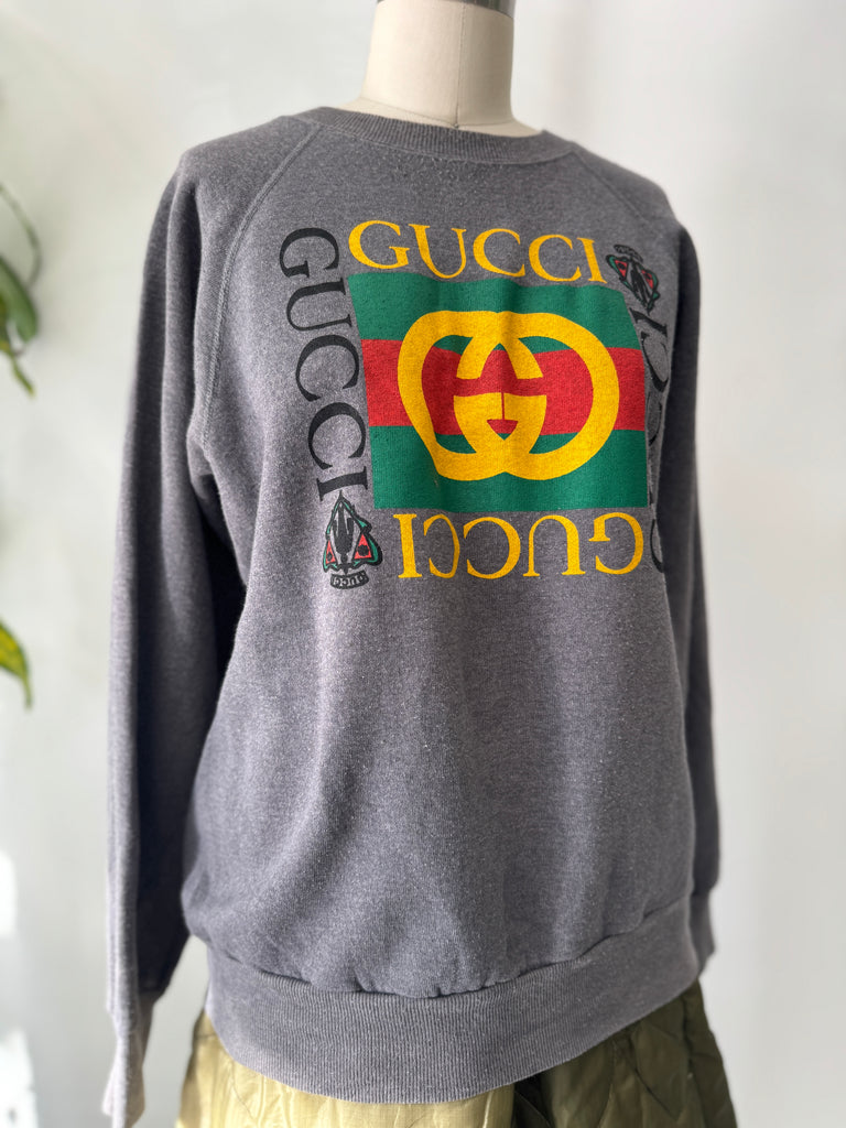 Faux Gucci vintage raglan sweatshirt