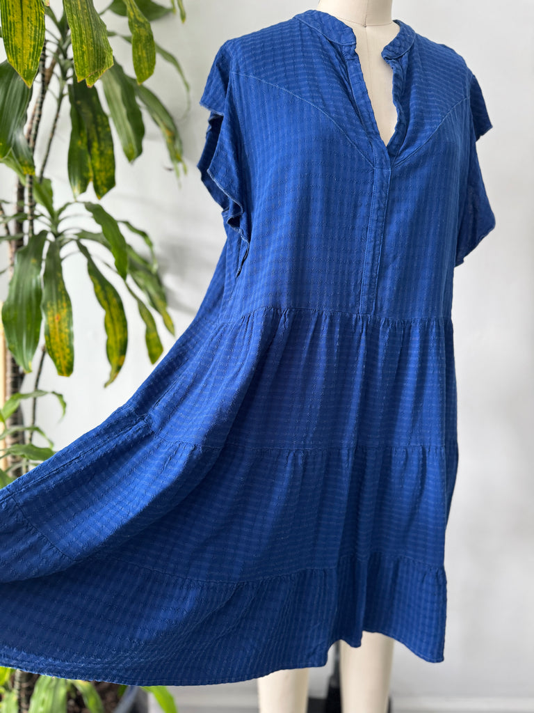 Vibrant blue cotton dress