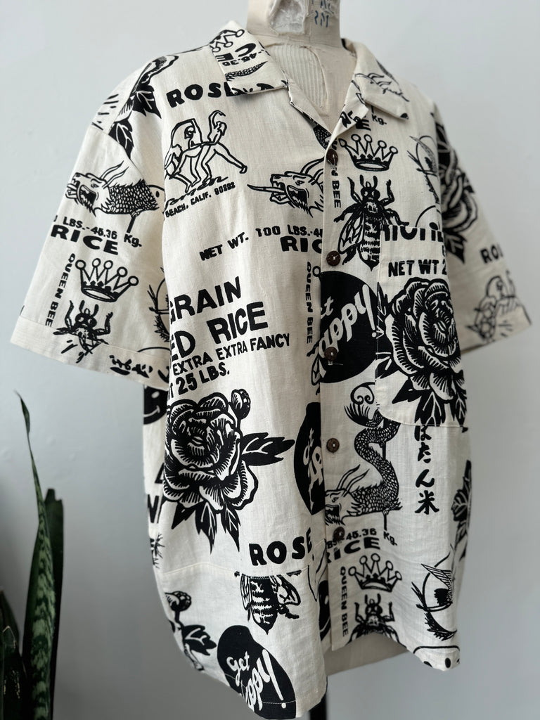 3 women co. Novelty button up