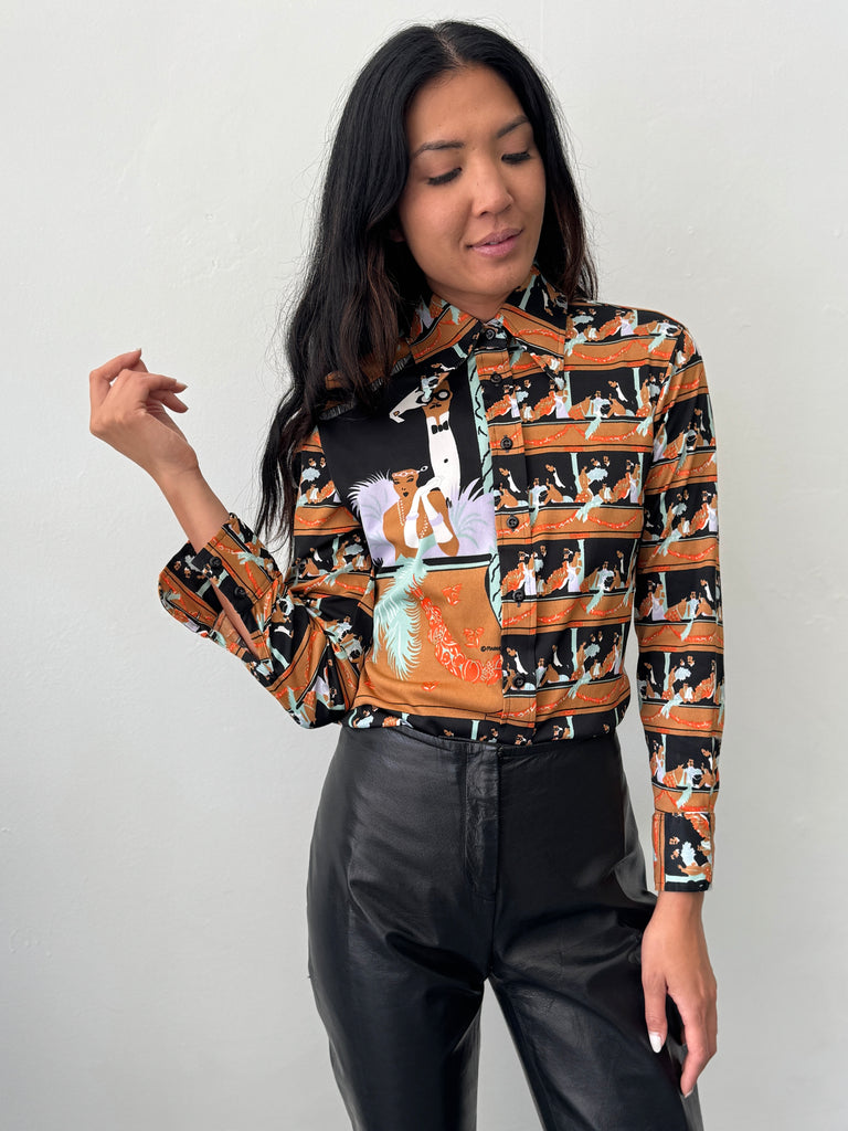 1970’s novelty print top