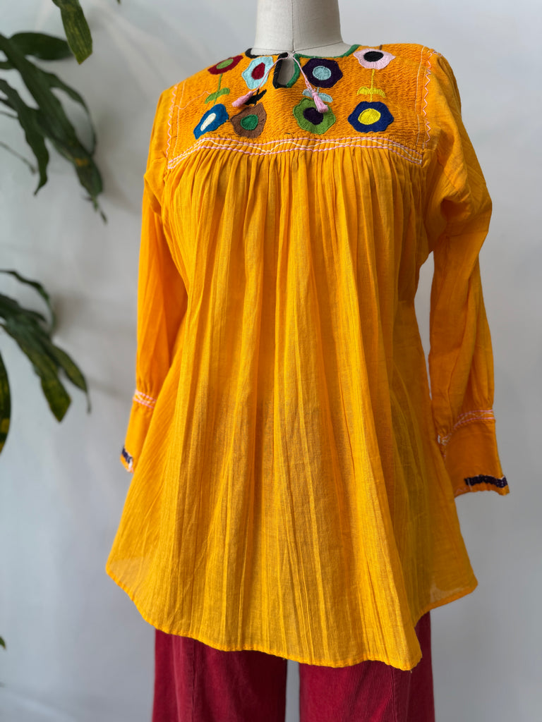 Vintage cotton embroidered top