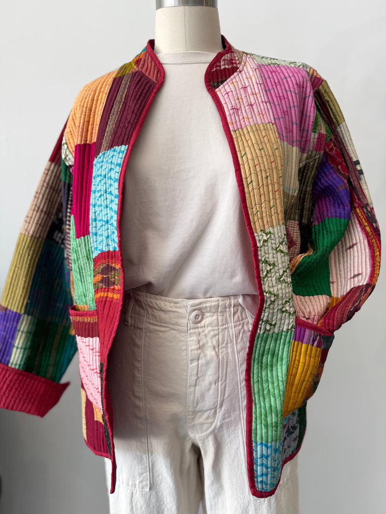 Handmade silk reversible outerwear