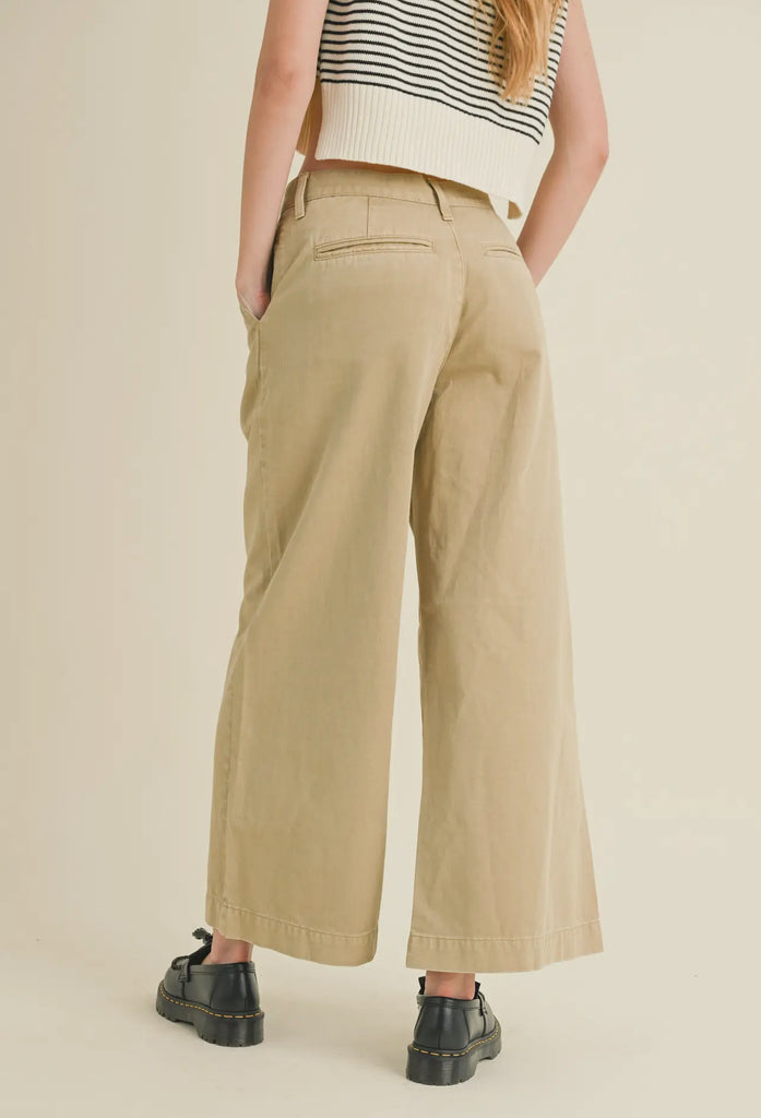 Wide legged cotton pants