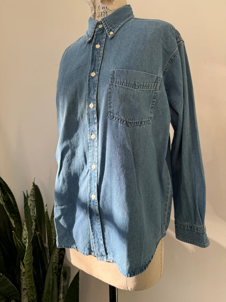 Vintage denim button up top