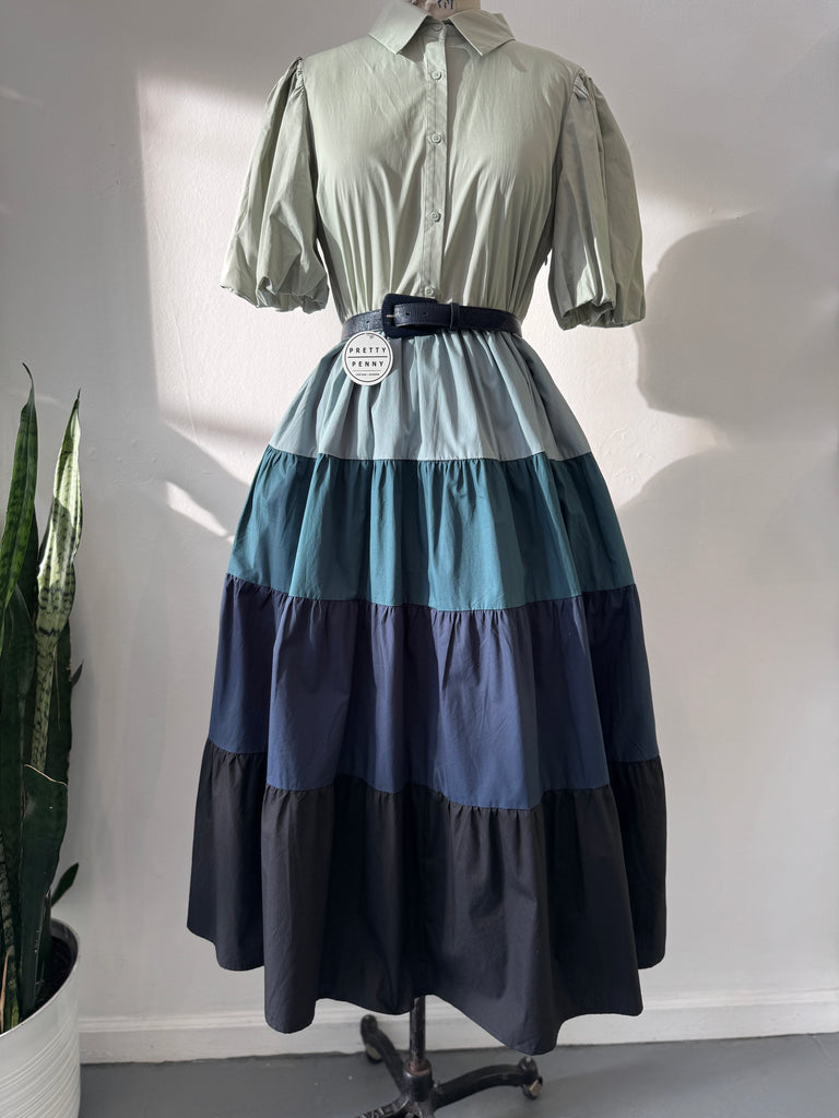 Ombré tiered dress