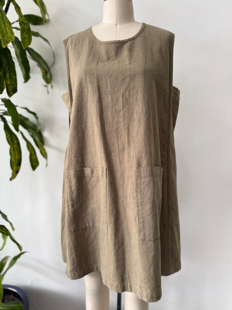 Linen tent silhouette dress