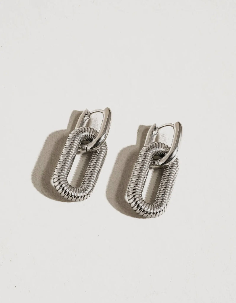 Stainless steel wear 2 ways earrings