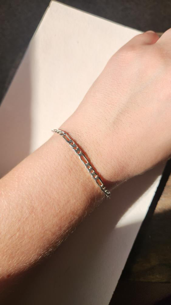 Sterling Silver classic figaro bracelet