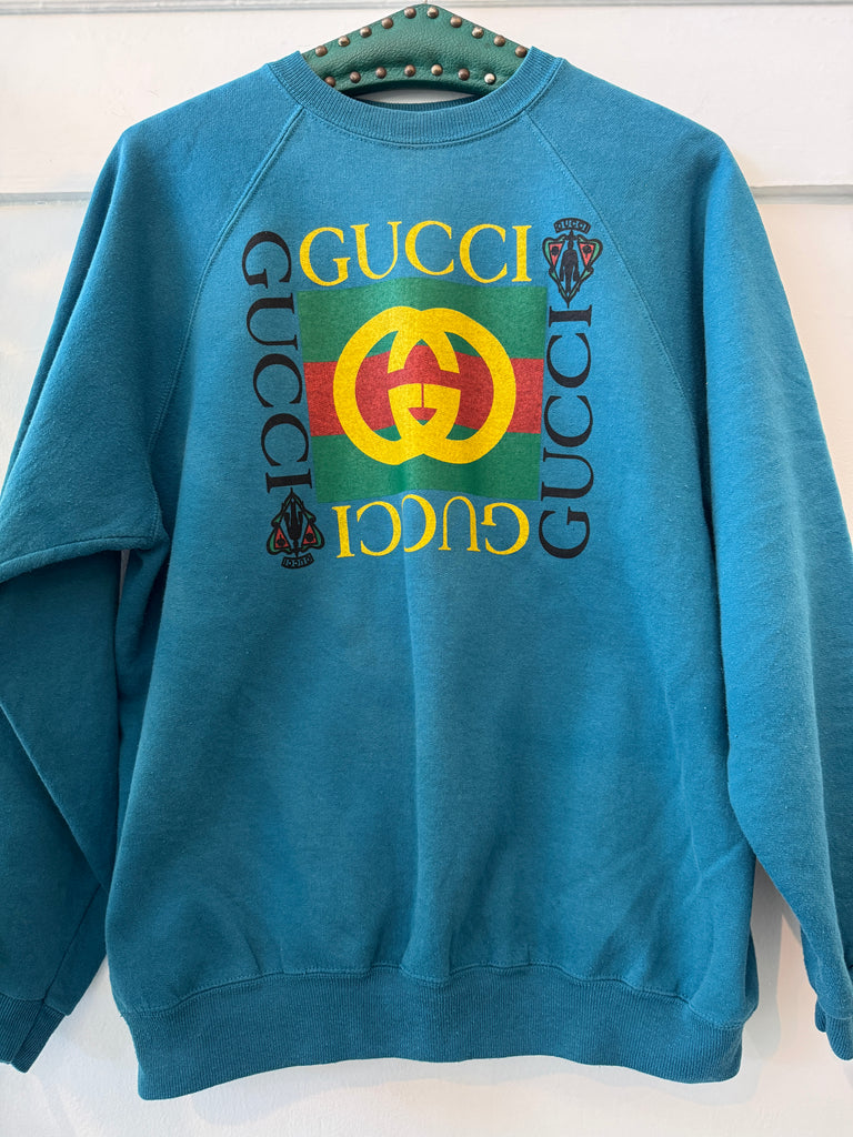 Vintage raglan with faux Gucci