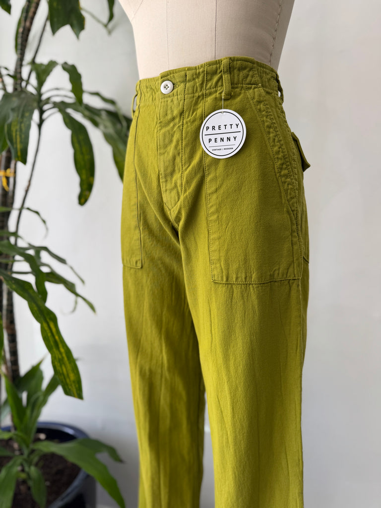 Chartreuse over dyed Stan Ray Pants