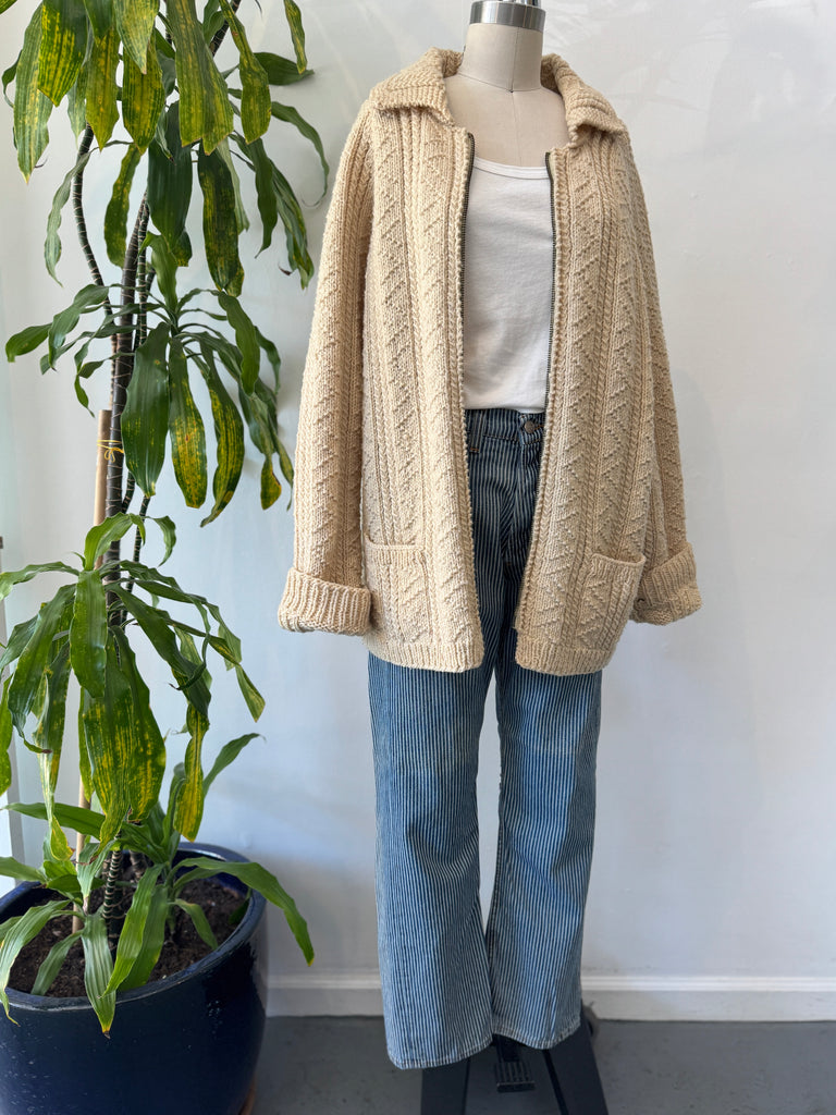 Vintage wool zip up outerwear