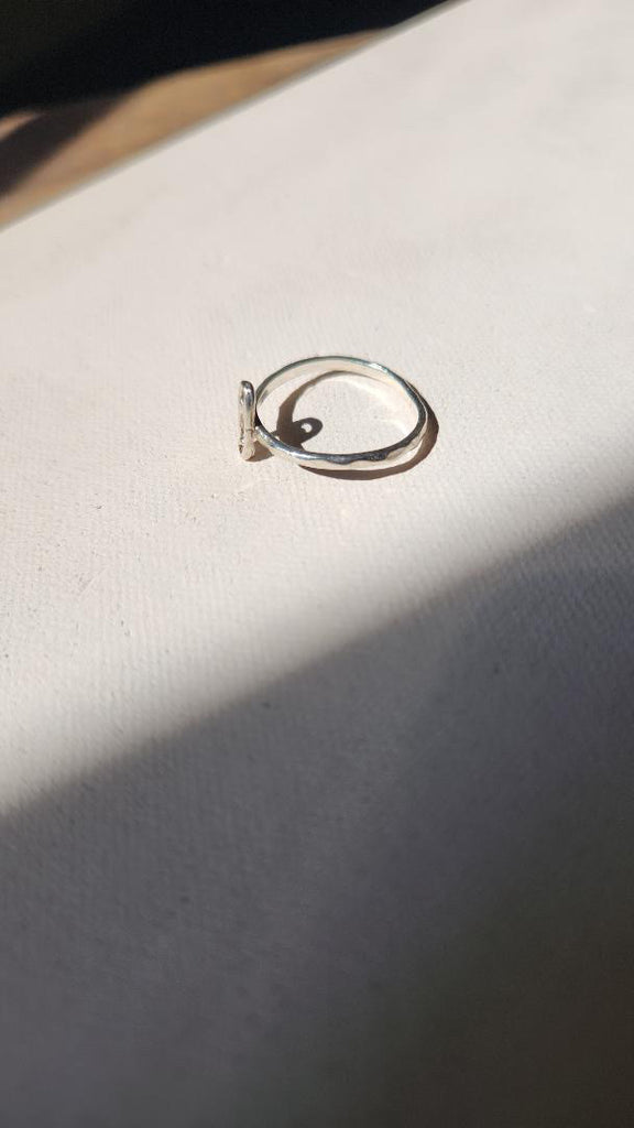 Vintage sterling silver safety pin ring