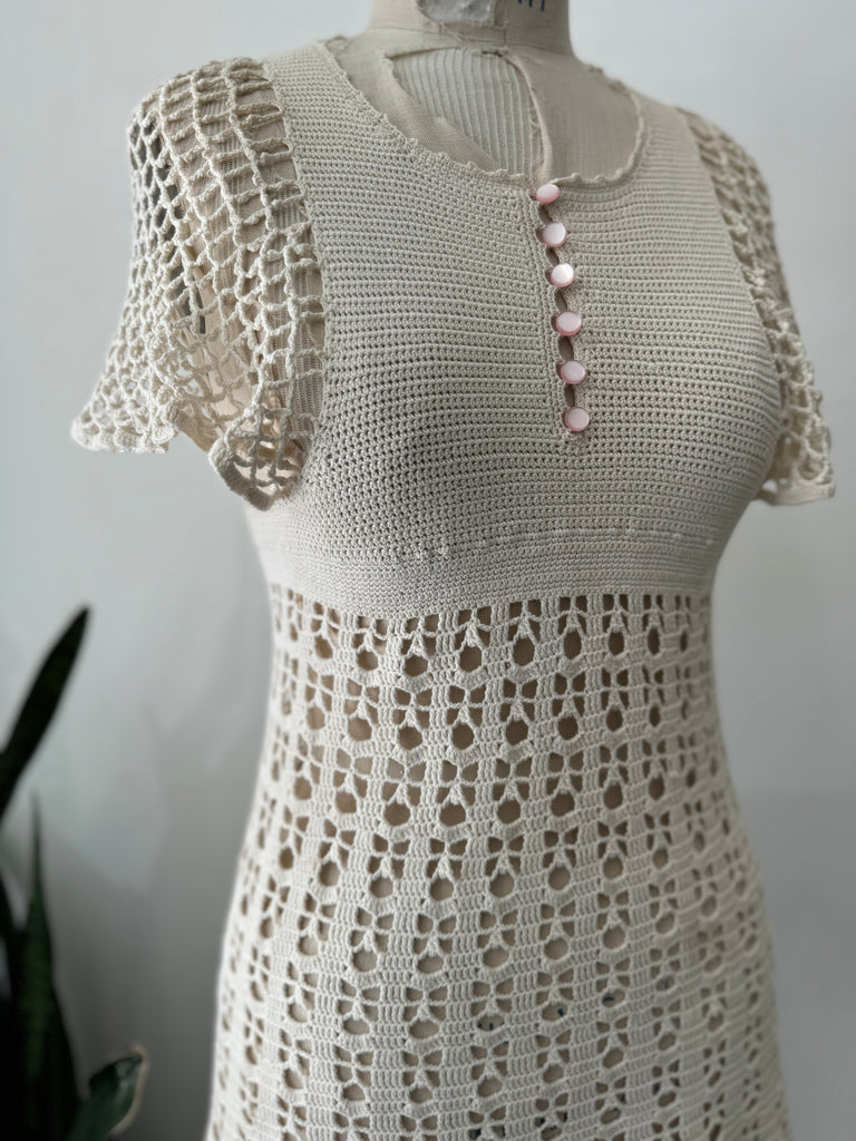 Vintage handmade crochet dress