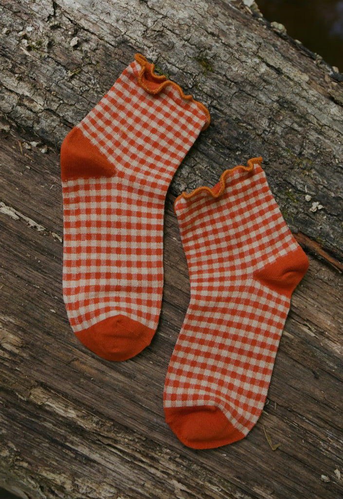 Beaten brand gingham socks