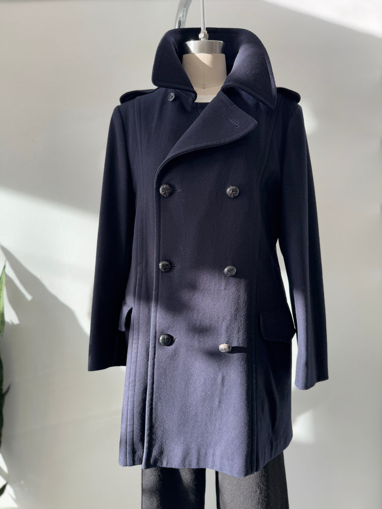 I magnin made in Italy Vintage Navy Pea Coat