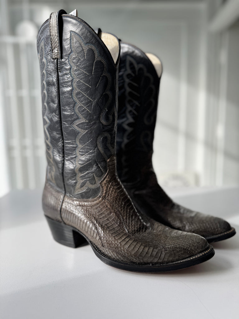 Dan Post snakeskin + leather boots men’s 10 women’s 12
