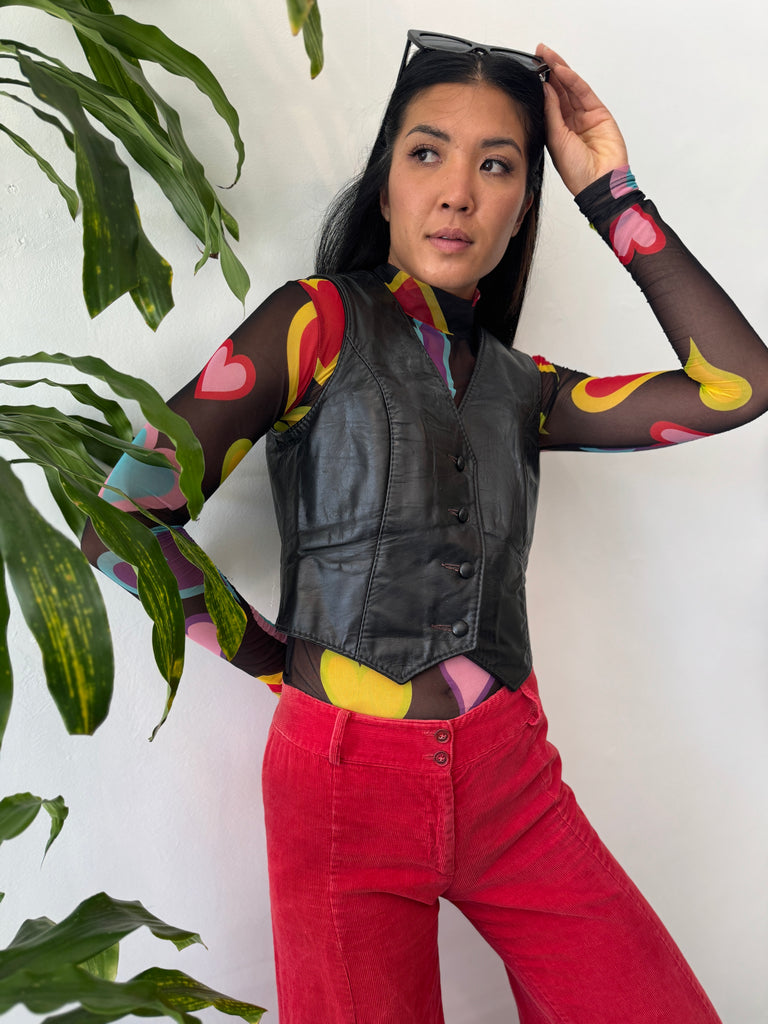 Vintage leather vest