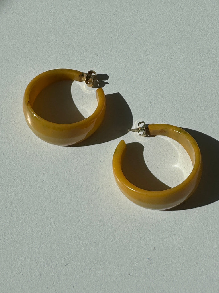 Bakelite hoop earrings