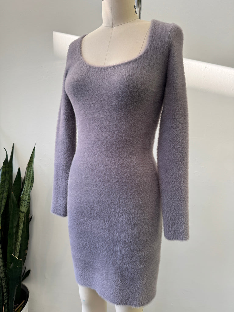 Fuzzy lavender dress