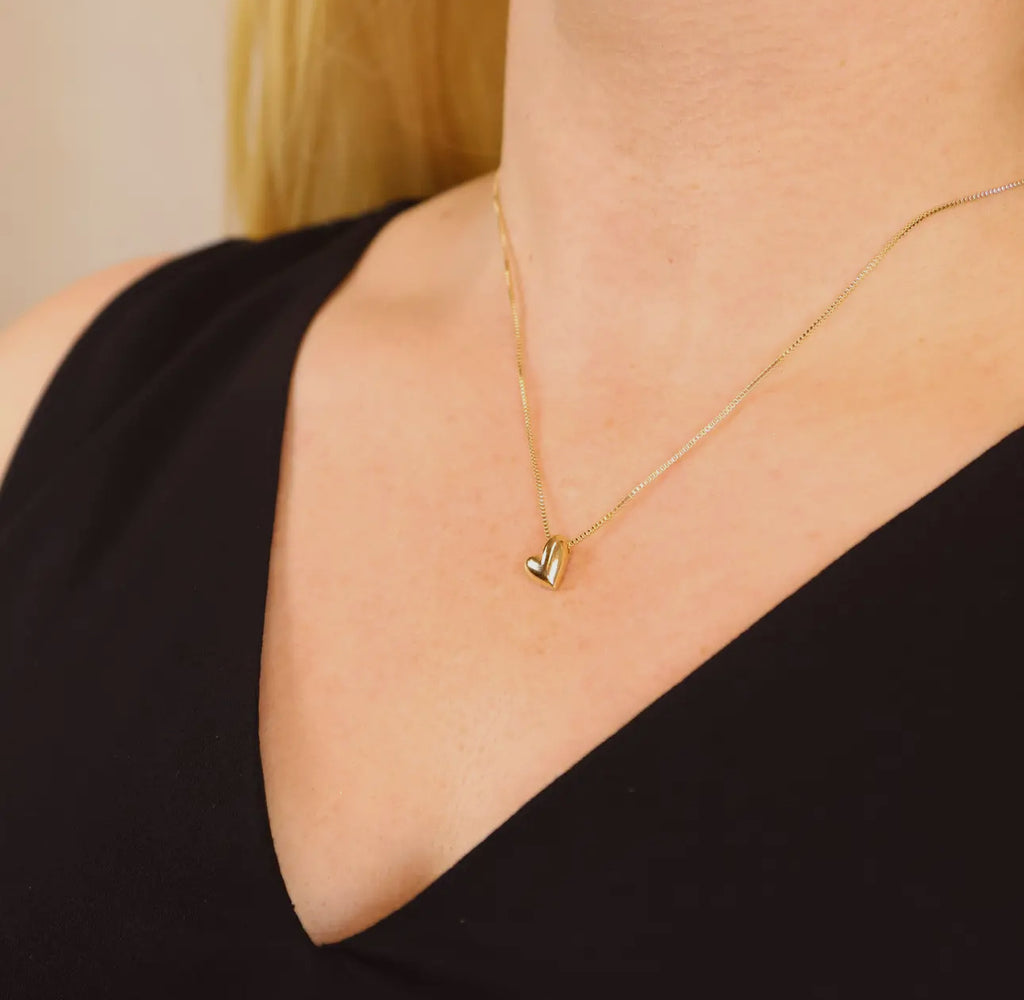 18 kt gold filled heart chain