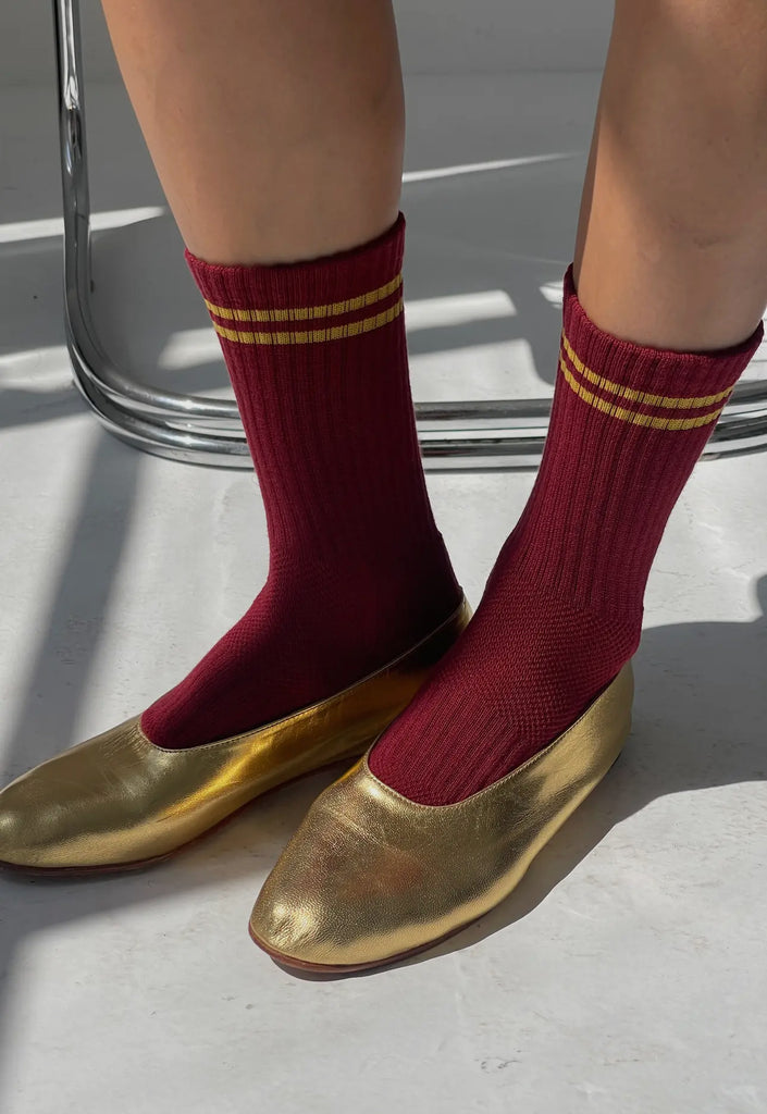 Le bon shoppe boyfriend sock cardinal