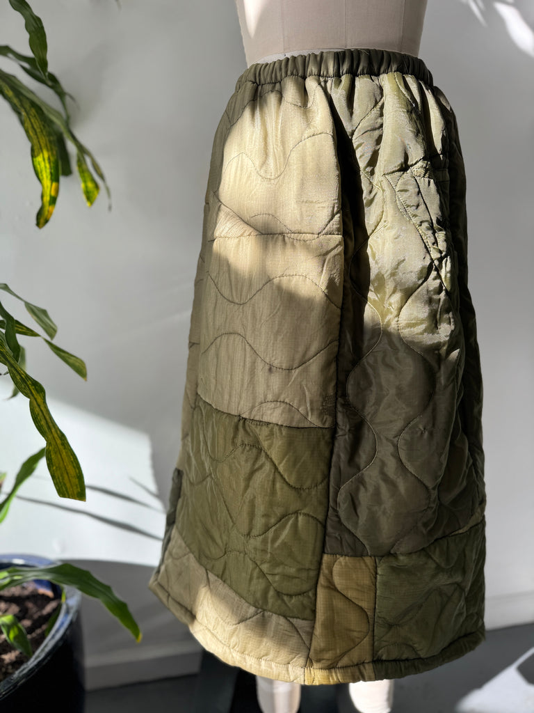 Vintage liner upcycled skirt