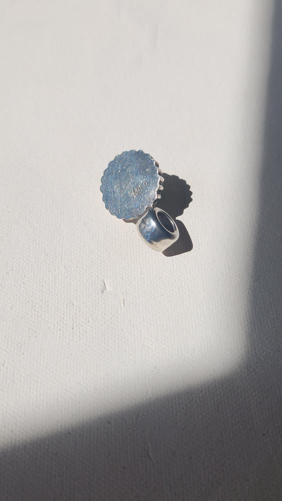 sterling silver green turquoise pendant
