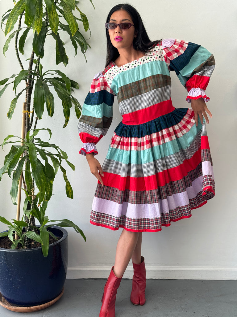 Vintage patchwork dress