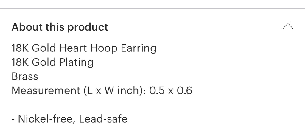 Heart hoop earrings