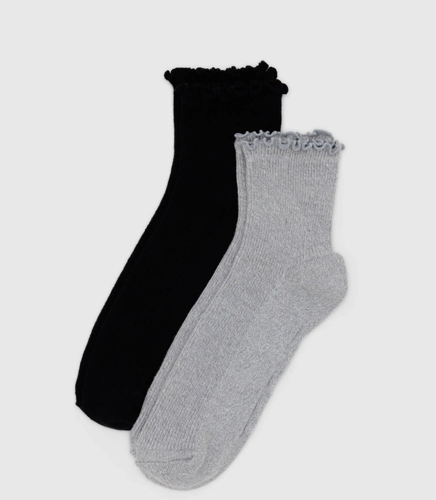 Baggu socks grey & black