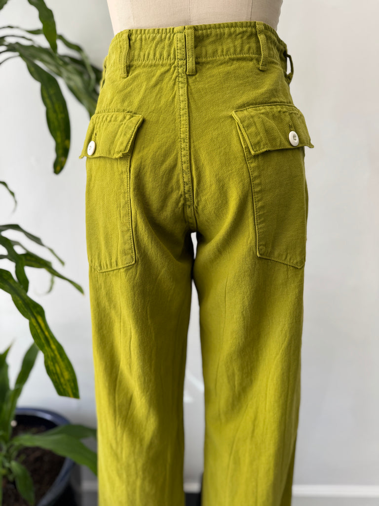 Chartreuse over dyed Stan Ray Pants