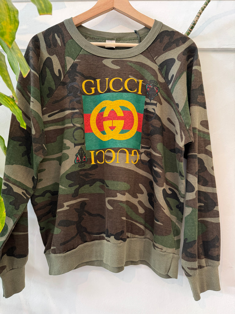 Faux on vintage raglan sweatshirt