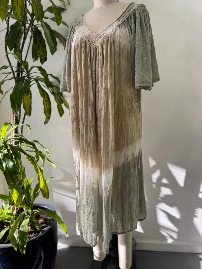 Textured cotton dress