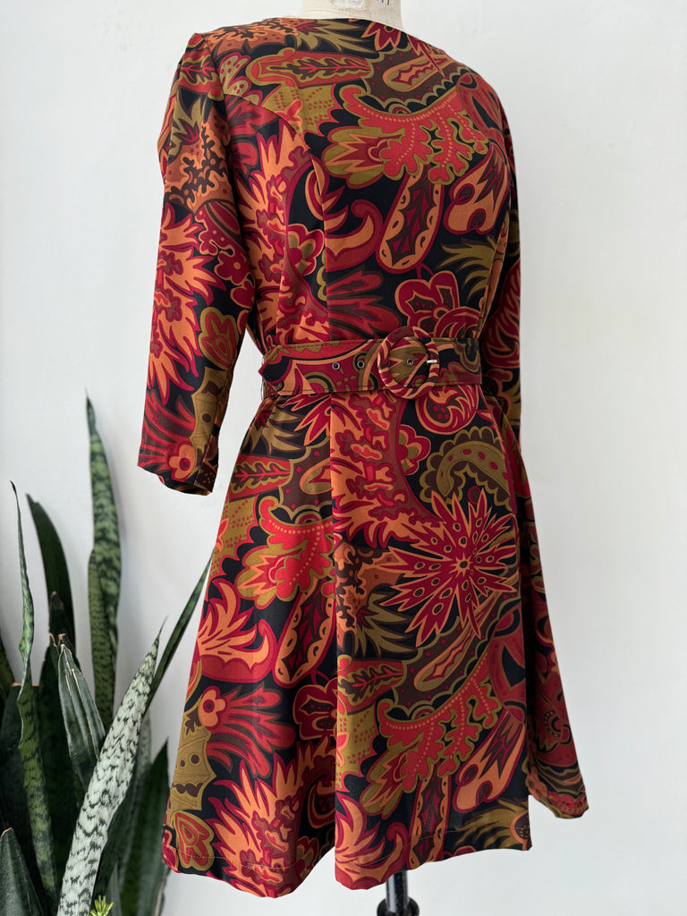 Vintage fall print Dress