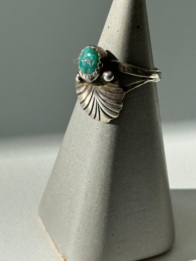 Sterling silver and turquoise ring size 6.5