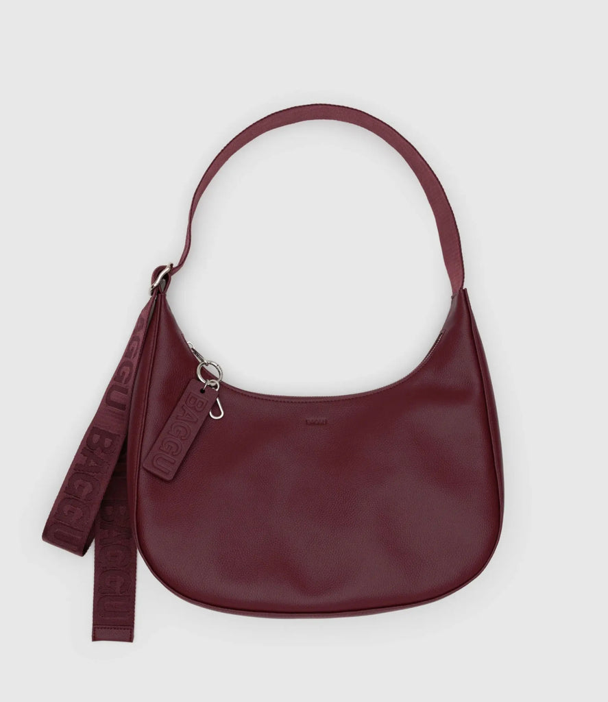 Baggu recycled leather bag| mahogany