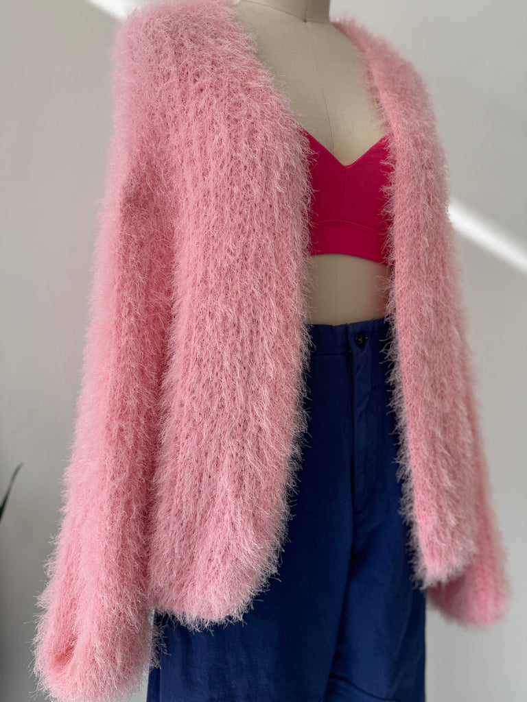 Fuzzy pink outerwear