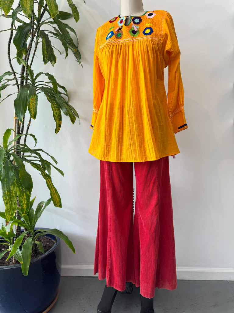 Vintage cotton embroidered top