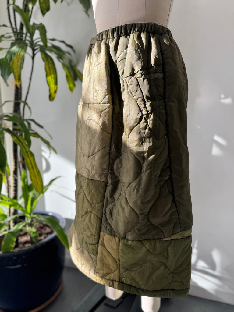 Vintage liner upcycled skirt