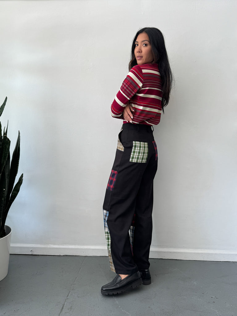 Patchwork pants waist “26/27”