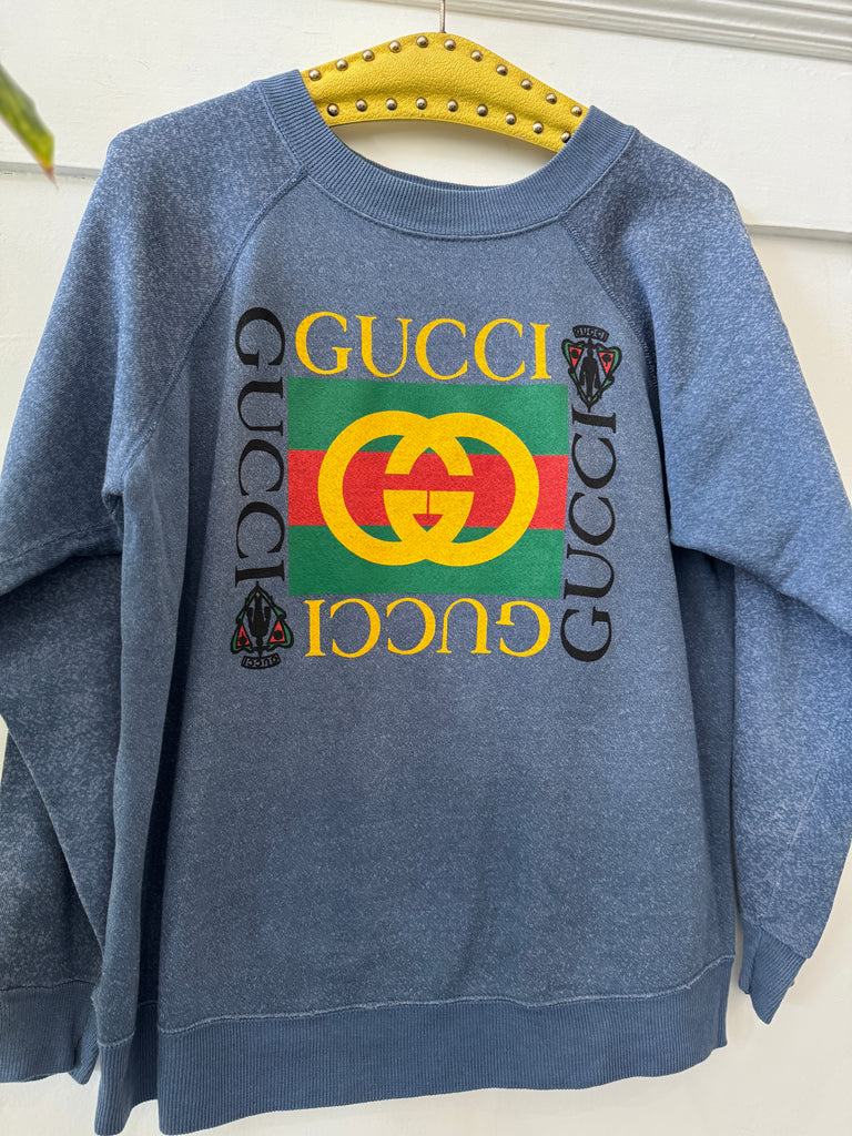 Vintage raglan with faux Gucci