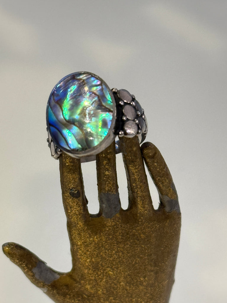 Abalone + Sterling ring