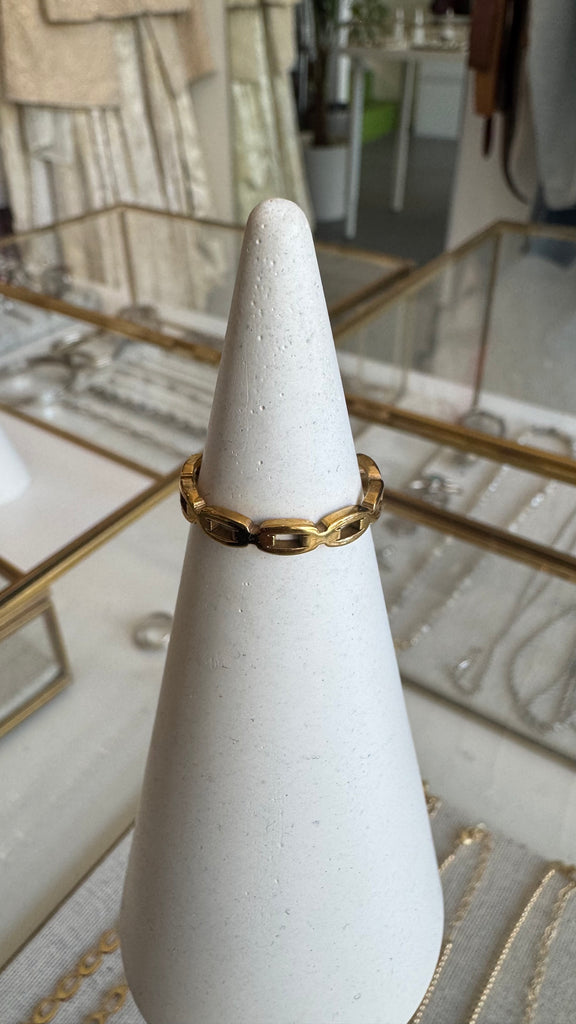 Size 7.5 gold filled chain ring