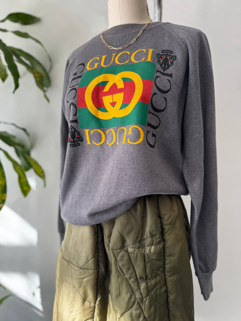 Faux Gucci vintage raglan sweatshirt