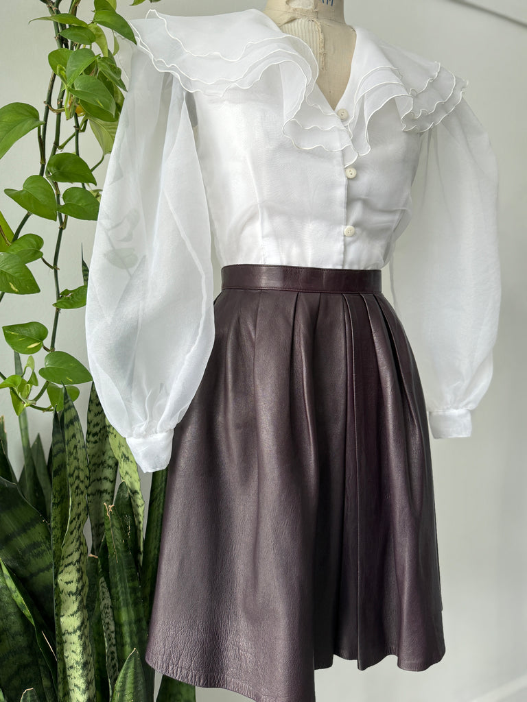 Vintage 1970's Anne Klein leather skirt waist "26"