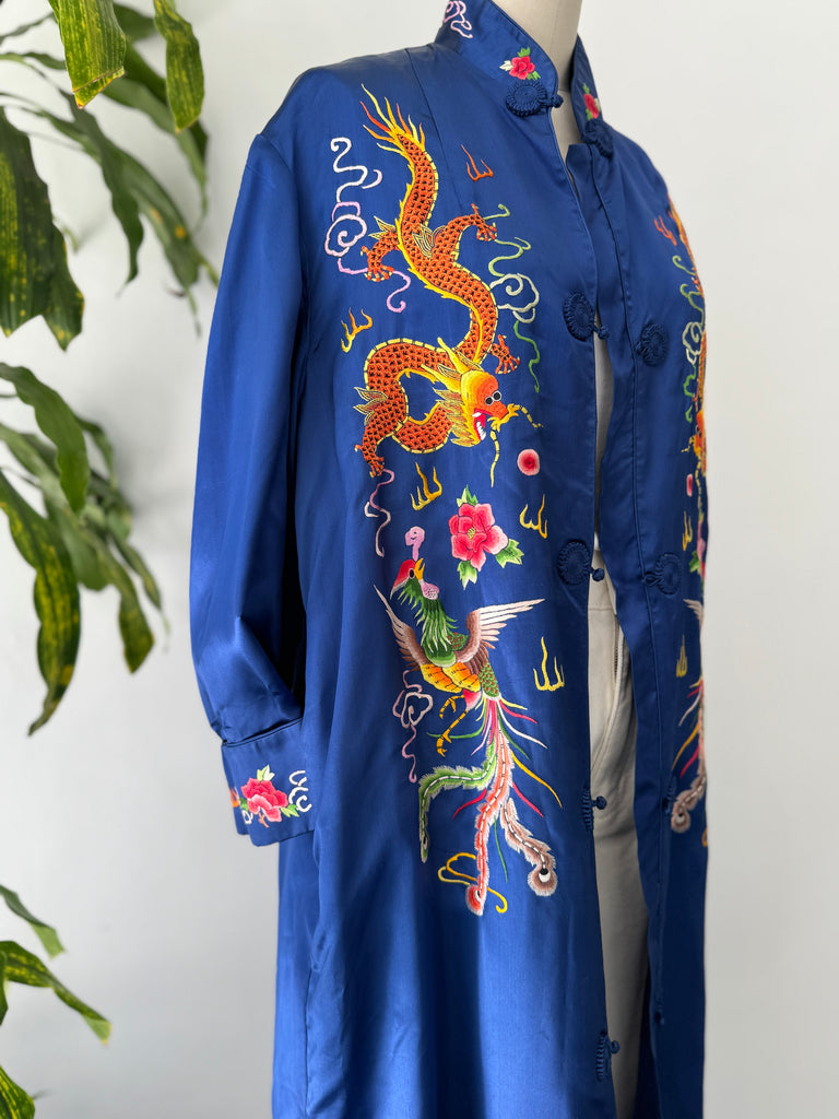 Vintage silk embroidered outerwear