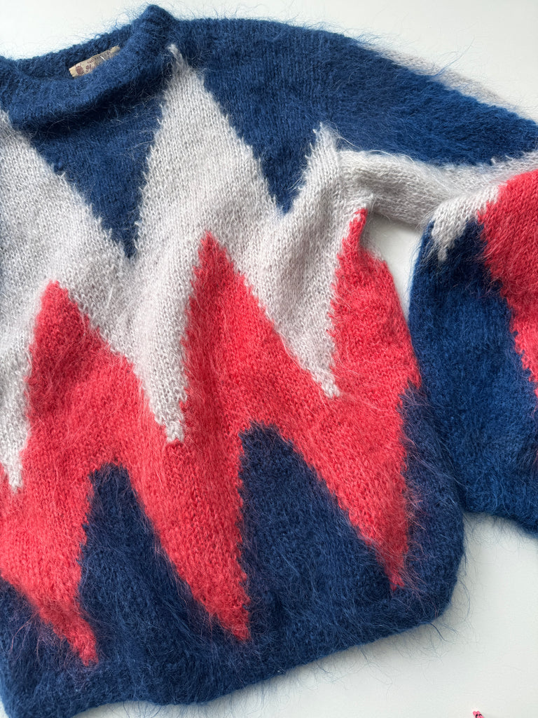 Vintage handmade mohair sweater